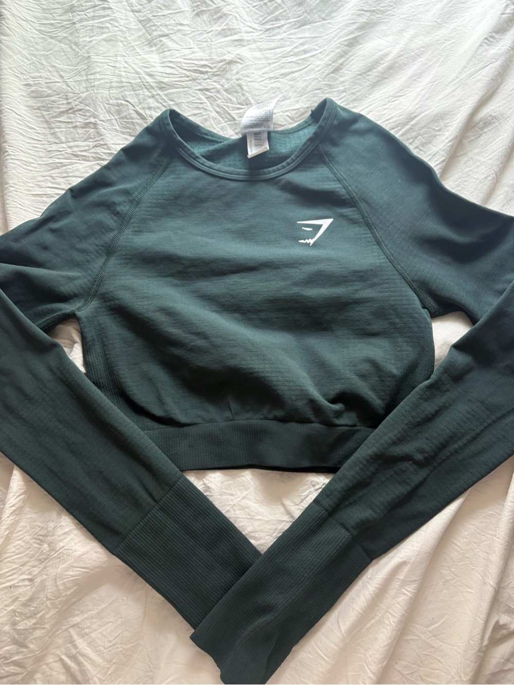 Gymshark Women's Forest Green Cropped Top